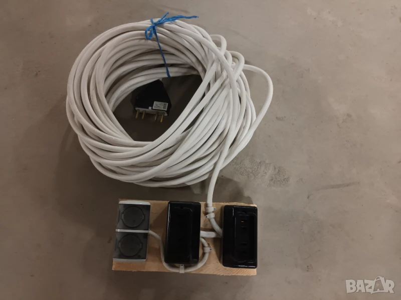 Трифазен удължител 40 метра, НОВ разклонител, монофазен удължител, снимка 1