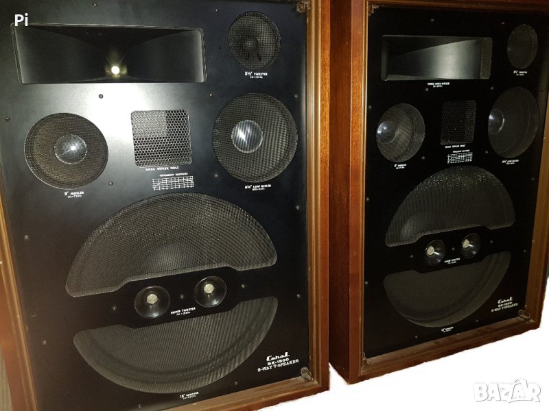 HiFi Тонколони 15' бас, 102dB, 6-лентови с по 7 говорителя всяка + Усилвател Denon, снимка 1