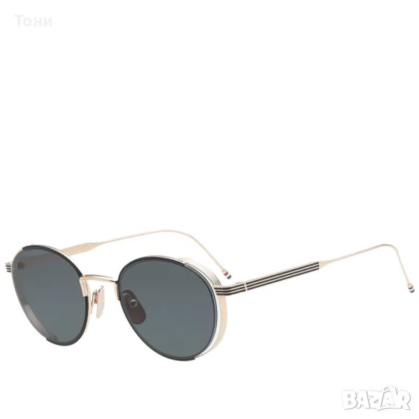 Слънчеви очила Thom Browne - TB-106-50 (A-BLK-GLD) Made in Japan, снимка 1