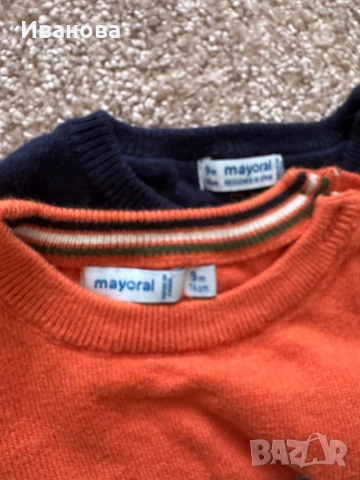 2 бр бебешки пуловерчета Майорал, снимка 4 - Бебешки блузки - 53132323