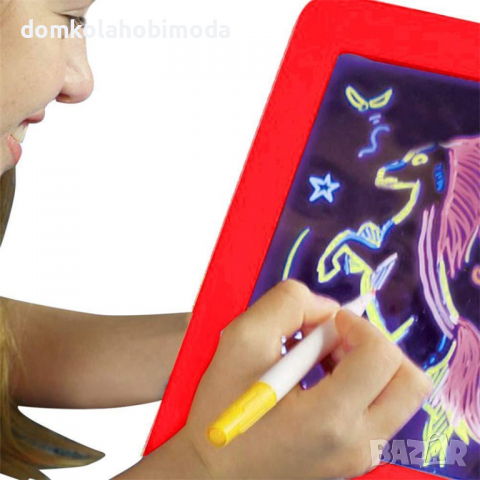 Детска дъска за рисуване Magic Pad, 3 батерии 1.5 V, снимка 5 - Рисуване и оцветяване - 36555340