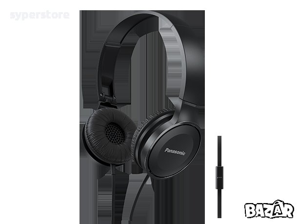 Слушалки с микрофон Panasonic RP-HF100M за мобилни телефони, голяма мида, сгъваеми, 30мм говорители 