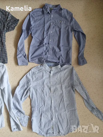 12 Мъжки ризи M-L размер . Марки: Zara, H&M,YORN, снимка 4 - Ризи - 55768360