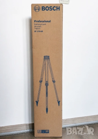 Солидна алуминиева тринога BOSCH BT 170 HD, 107-165см, 5/8″ – професионална 5.5 кг, снимка 6 - Други инструменти - 54314057
