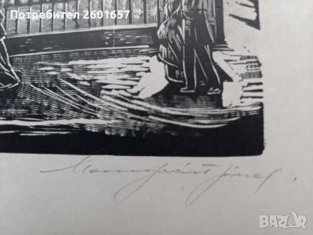 Красива стара литография 1865 г., снимка 5 - Картини - 52056403