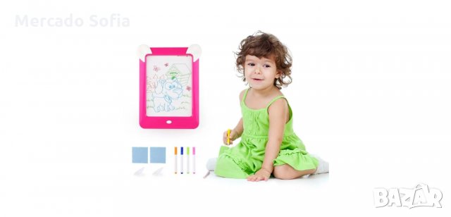 Вълшебна дъска за рисуване за деца, Розова, снимка 3 - Образователни игри - 34151113