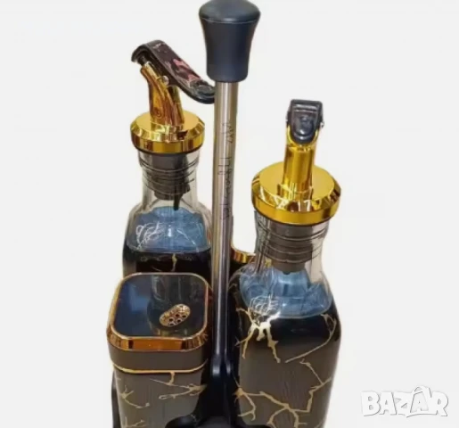 Луксозен въртящ се комплект с дозатори ,метална стойка, снимка 2 - Други - 51044629