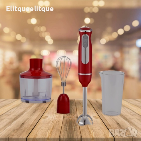 Пасатор с Чопър Voltz, 800W, Метален накрайник с бр. 1 колба 0.7л., Приставка за разбиване, Черен, 2