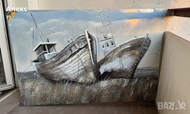 120см/ 80см Голяма Италианска 3D картина– масло на платно., снимка 2 - Картини - 49453475