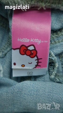Детски дънки Hello Kitty 2 години, снимка 2 - Панталони и долнища за бебе - 40443566