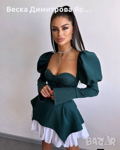 Изтънчена рокля с фина кройка , снимка 3 - Рокли - 52855558