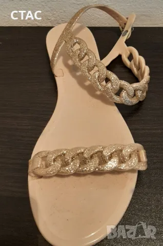 Луксозни обувки със сребрист брокат/номер35, снимка 5 - Дамски ежедневни обувки - 49674337