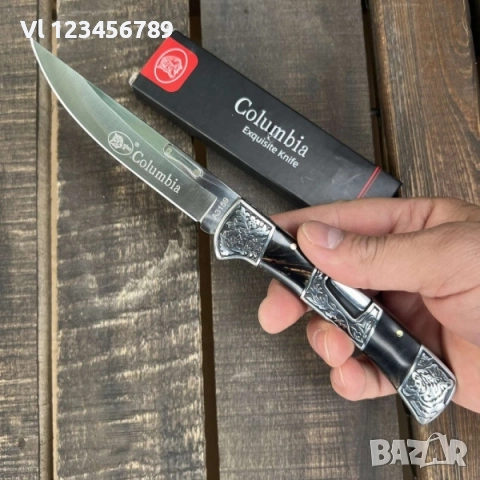 Сгъваем ловен нож COLUMBIA A3159 BLACK -105х237, снимка 4 - Ножове - 52206505