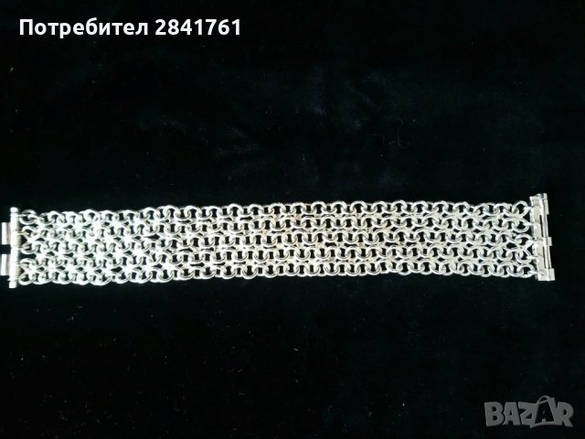 Масивна сребърна гривна, снимка 4 - Гривни - 39467642