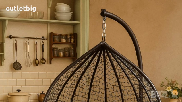 Градинска висяща люлка тип гнездо,яйце–Промоция!, снимка 2 - Градински мебели, декорация  - 52246020