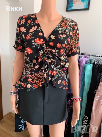 Zara черен панталон пола