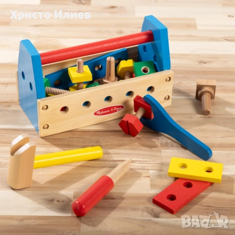 Дървена играчка Melissa & Doug - Кутия с инструменти, снимка 7 - Образователни игри - 52363916