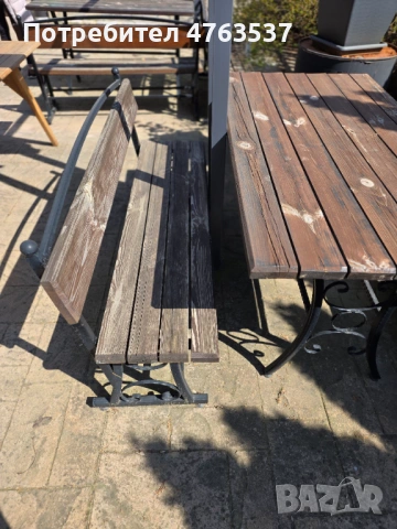 Пейки от ковано желязо и дърво , снимка 2 - Градински мебели, декорация  - 54258539