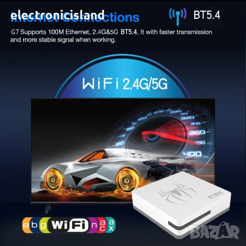 Игрова конзола и TV Box G7 Universal Edition Retro Games 25000+, Allwinner H618, BT 5.4, 4K Ultra HD, снимка 6 - Други игри и конзоли - 54258334