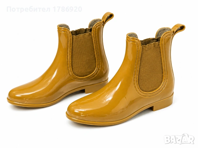  Дамски гумени боти Chelsea в бежово - стил дори в дъждовни дни!