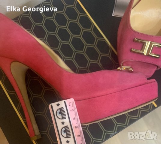 Маркови дамски обувки Elisabetta Franchi 38 номер, снимка 8 - Дамски елегантни обувки - 44342333