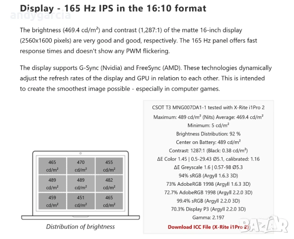 NVIDIA RTX 3080 16GB GDDR6/Intel Core i7-11800H/16GB RAM/1TB SSD/16 WQXGA 165Hz IPS/Lenovo Legion 7, снимка 17 - Лаптопи за игри - 54236623