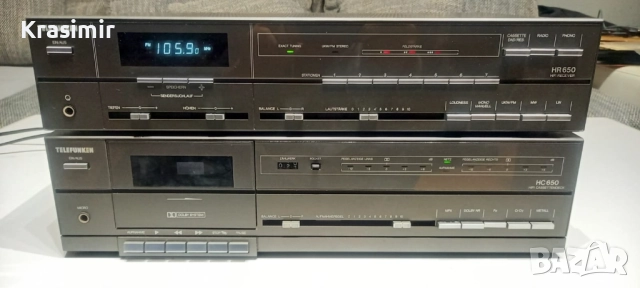 Telefunken HR 650 Receiver + HC 650 Cassettendeck – класическа Hi-Fi техника