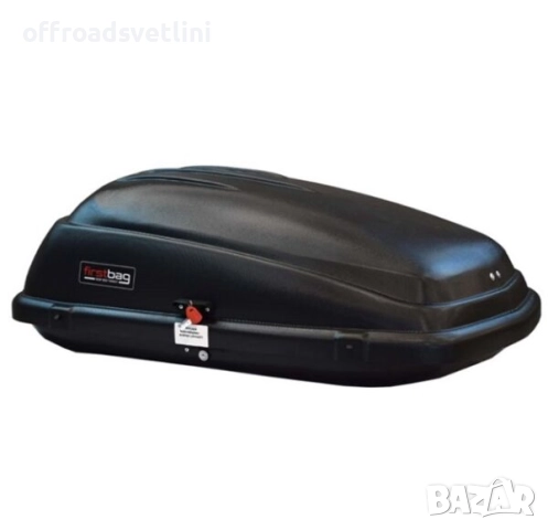 Багажник автобокс FirstBag 250L – ABS пластмаса, заключване, черен