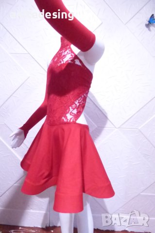 Червена детска рокля за спортни танци, снимка 10 - Художествена гимнастика - 42842731