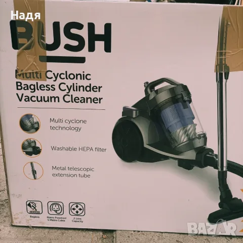 Прахосмукачка Bush с две четки и телескопична дръжка, филтър за многократна употреба, снимка 2 - Прахосмукачки - 56205533