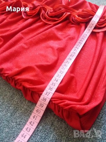 Червена рокля S - 13 ЛВ, снимка 5 - Рокли - 33753733
