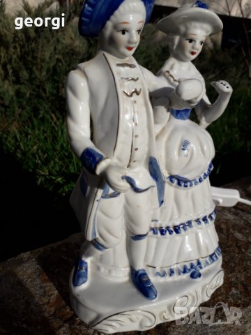 Ретро порцеланова нощна лампа , снимка 3 - Антикварни и старинни предмети - 31269339