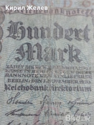 Райх банкнота - Германия - 100 марки / 1920 година - 17977, снимка 5 - Нумизматика и бонистика - 31019931