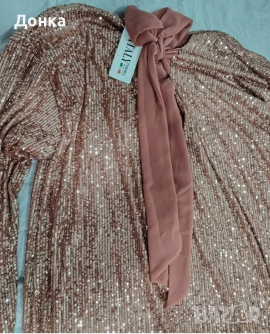 Рокля с паети , снимка 3 - Рокли - 53992424