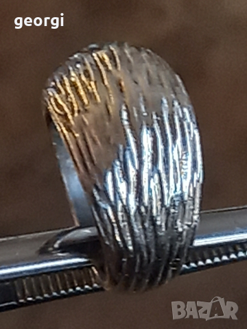 масивен сребърен пръстен , снимка 7 - Пръстени - 44596034