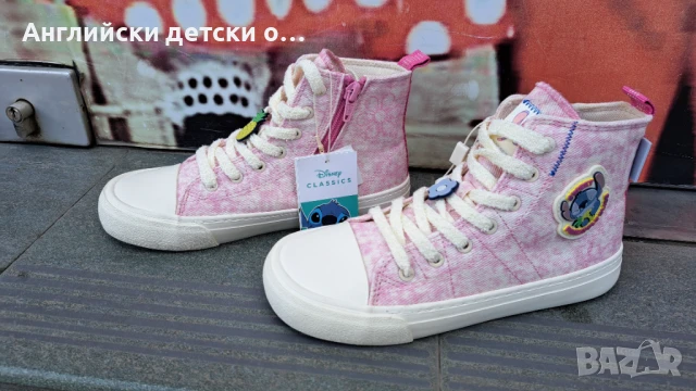 Английски детски кецове Zara със Stitch, снимка 6 - Детски обувки - 51278666