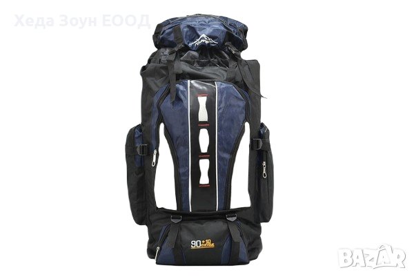 Туристическа раница от текстил 37 х 70 х 21см / Черна/Червена, снимка 5 - Чанти - 40820456