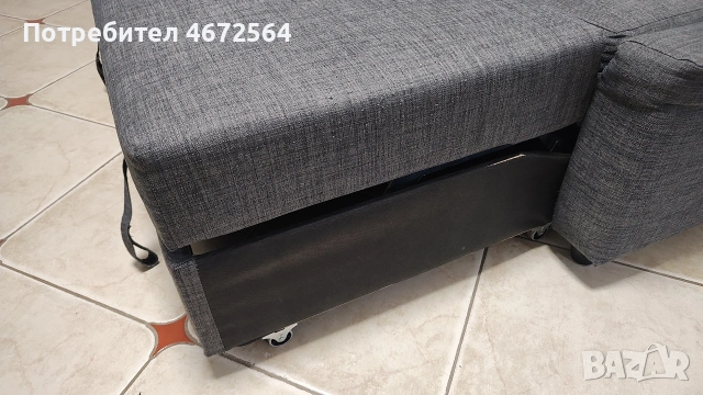 Ъглов разтегателен диван с ракла Икеа , снимка 4 - Дивани и мека мебел - 53347743