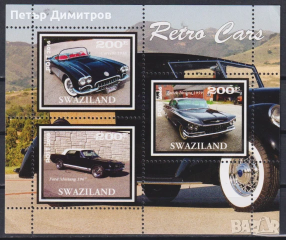 Чисти блокове Ретро Автомобили 2016 от Свазиленд, снимка 3 - Филателия - 51335493