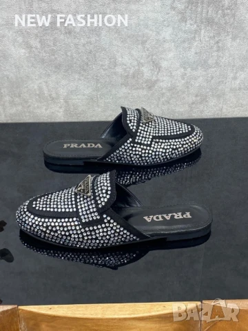 Дамски Чехли с Камъни ✨Prada, снимка 4 - Чехли - 51197977