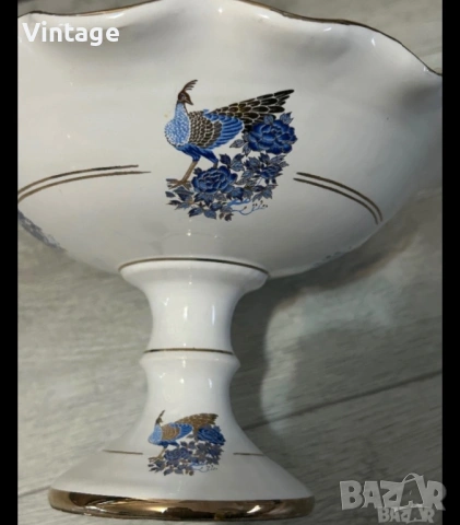 Порцеланова бонбониера/ фруктиера с 24к Gold, снимка 4 - Колекции - 53983322