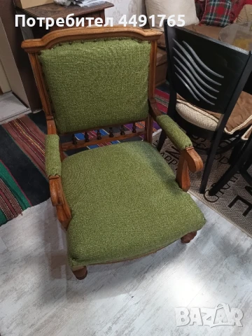 антикварно кресло-реставрирано, снимка 4 - Антикварни и старинни предмети - 50660786