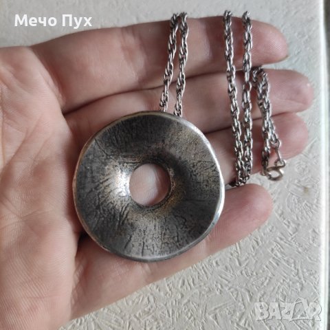 Сребърен синджир с висулка (201), снимка 5 - Колиета, медальони, синджири - 42863185