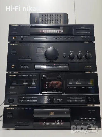 стерео усилвател FM радио ресийвър графичен еквалайзер касетъчен дек TECHNICS SU-X302 SH-E51 RS-X302