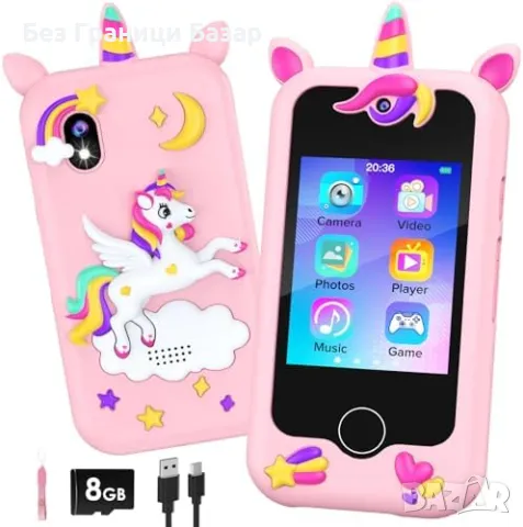 Нова играчка Смарт телефон за деца 3-8 г. с игри, MP3 и двойна камера