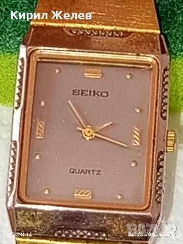 Ретро модел дамски часовник SEIKO JAPAN QUARTZ класически модел 46172, снимка 4 - Дамски - 55873002