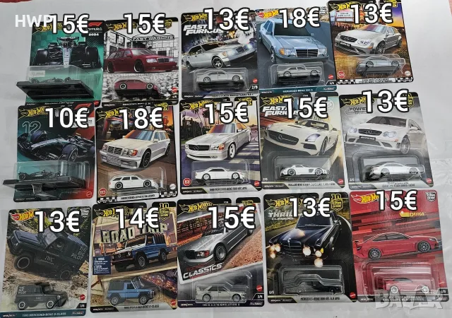 Hot Wheels Mercedes Premium колички 