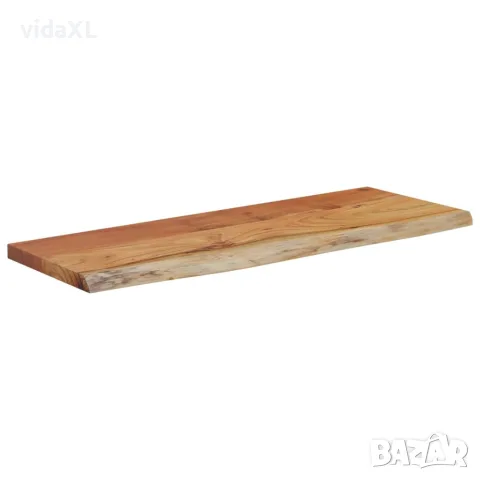 vidaXL Стенен рафт, 70x30x3,8 см, правоъгълен, масив акация, жив ръб, снимка 3 - Етажерки - 56147308