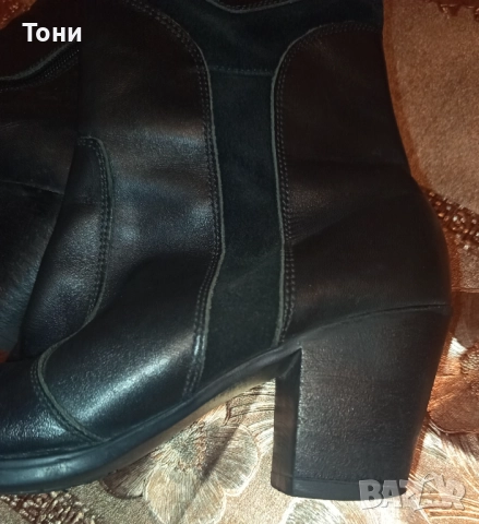 Нови Дамски Боти Изцяло от Естествена Кожа и Велур 38 , снимка 5 - Дамски боти - 52980436