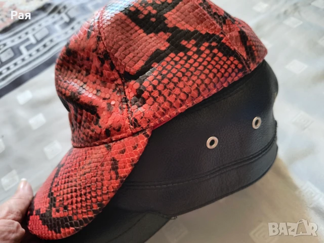 Мъжка кожена   шапка с козирка , снимка 16 - Шапки - 50812455